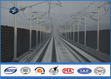 ट्रेन स्टेशन के लिए Q345 स्टील सामग्री अष्टकोणीय इलेक्ट्रिक धातु उपयोगिता ध्रुव
