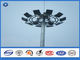 स्टील शीट सामग्री उच्च मास्ट एलईडी प्रकाश ध्रुव, एस्टा 123 / एन आईएसओ 1461 मानक बाढ़ की रोशनी ध्रुव / मस्तूल