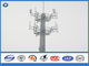 10 - 40 मीटर इलेक्ट्रिक सेल फोन टावर स्टील मोनोपोल मास्ट पर्ची संयुक्त कनेक्शन